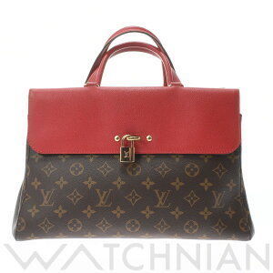 Louis Vuitton Monogram Venus Brown Cerise Red Canvas Handbag